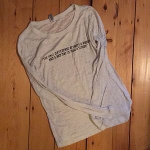 Long sleeve BPositive project burn out top